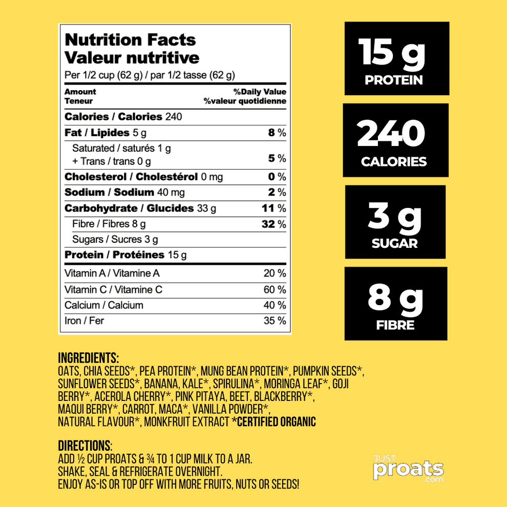 High Protein Oatmeal - Just Proats - AgriTech North
