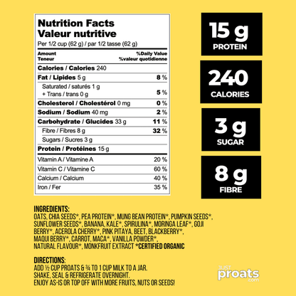 High Protein Oatmeal - Just Proats - AgriTech North