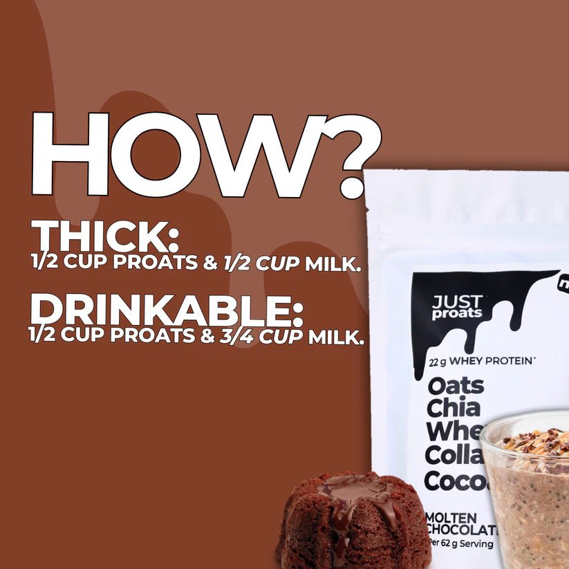 High Protein Oatmeal - Molten Chocolate | Just Proats