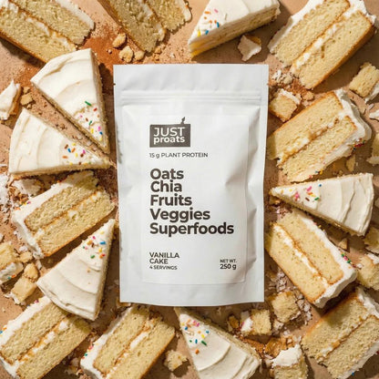 High Protein Oatmeal - Vanilla Cake | Just Proats