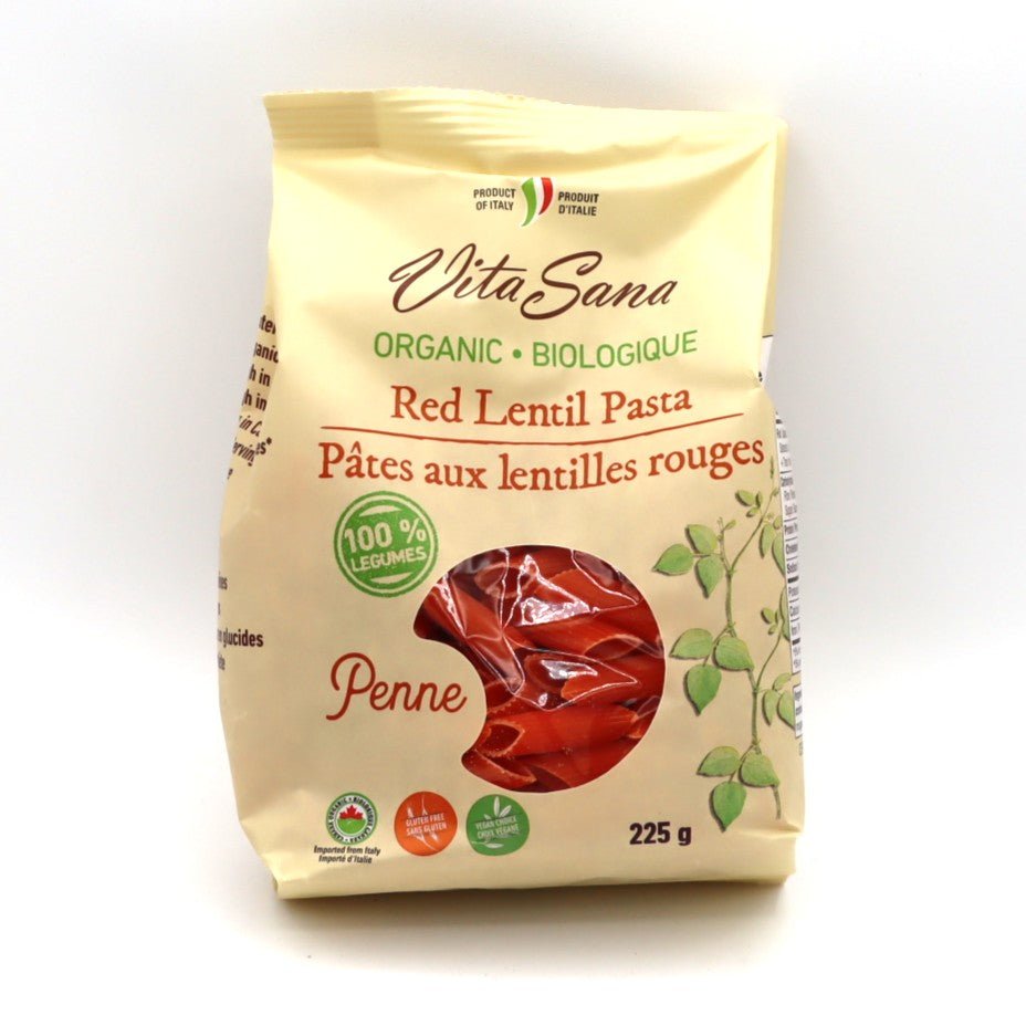 Penne - Red Lentil Pasta - Organic | Vita Sana