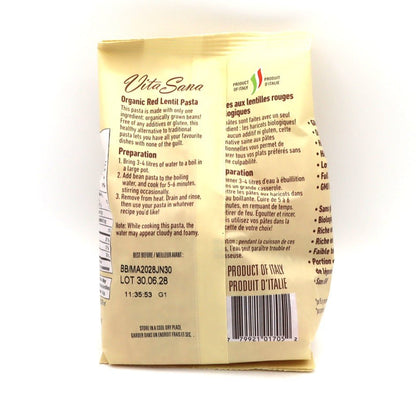 Penne - Red Lentil Pasta - Organic | Vita Sana