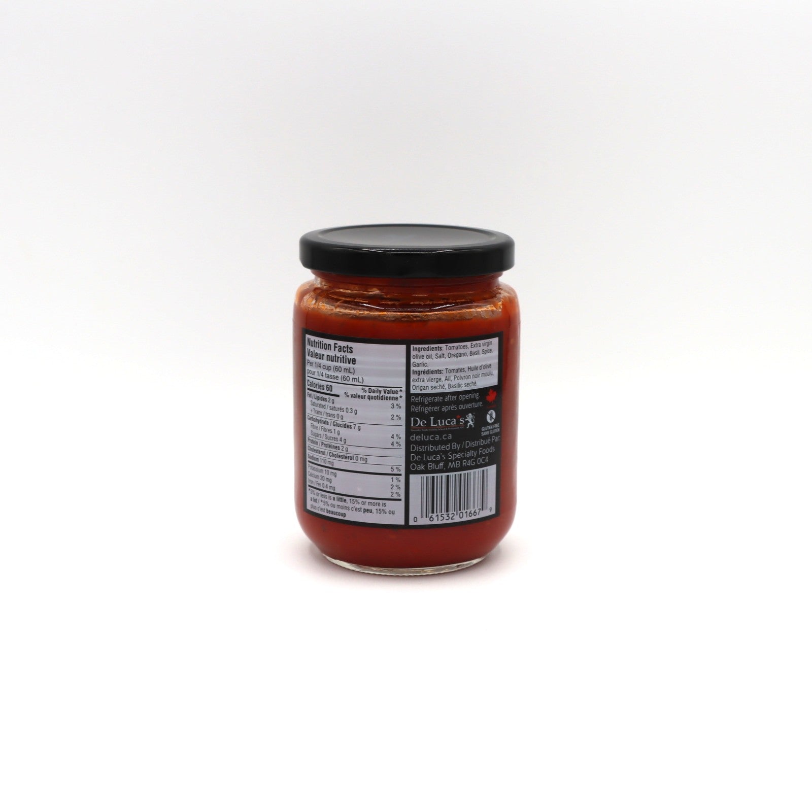 Pizza Sauce - De Luca's Specialty Foods - AgriTech North