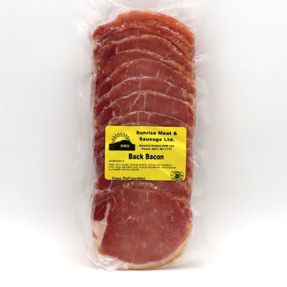 Pork - Bacon - Back - Sunrise | Sunrise Meat & Sausage