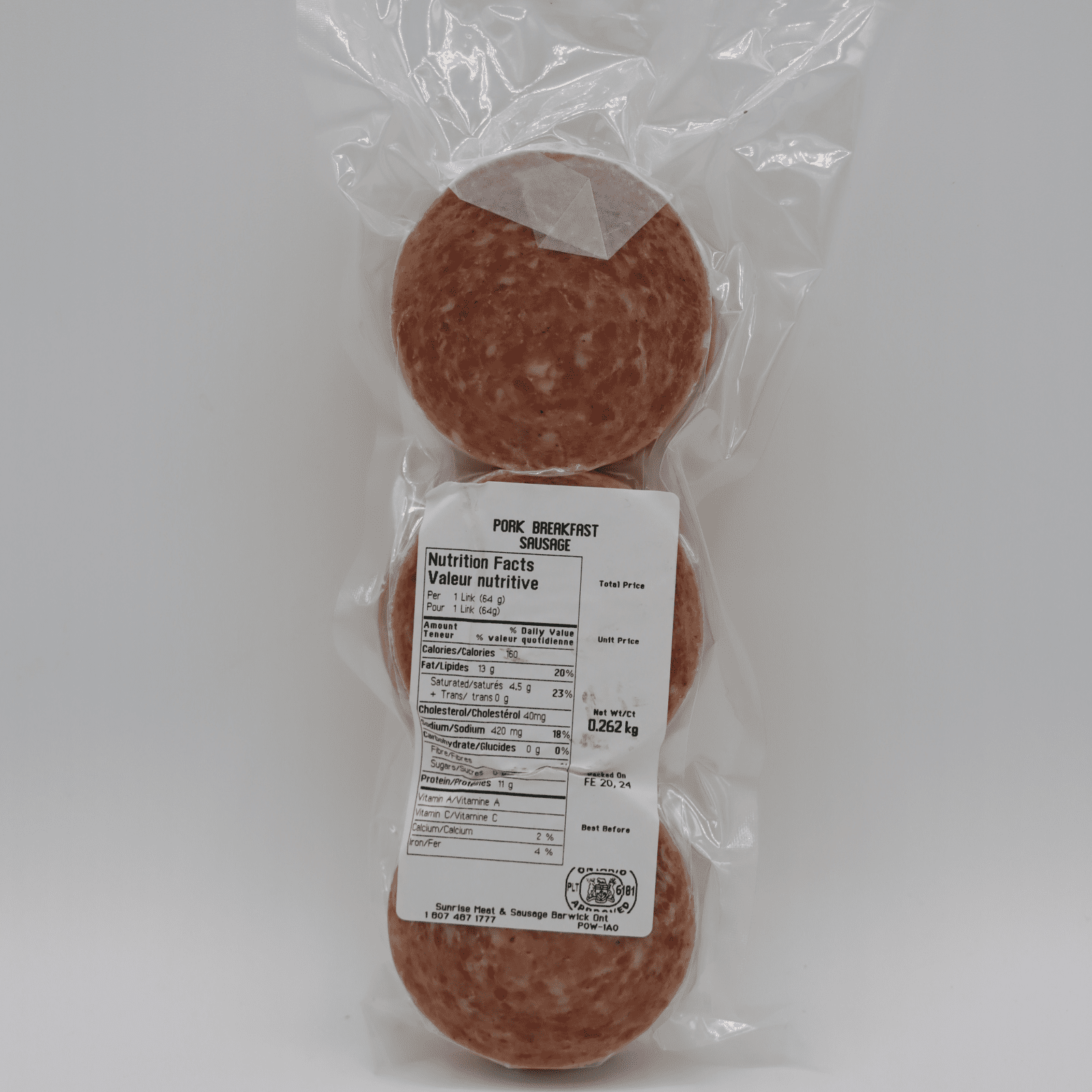 Pork Patties - Sunrise Meat & Sausage - AgriTech North