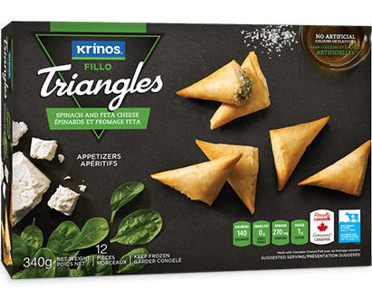 Triangles - Spinach and Feta Cheese | Krinos
