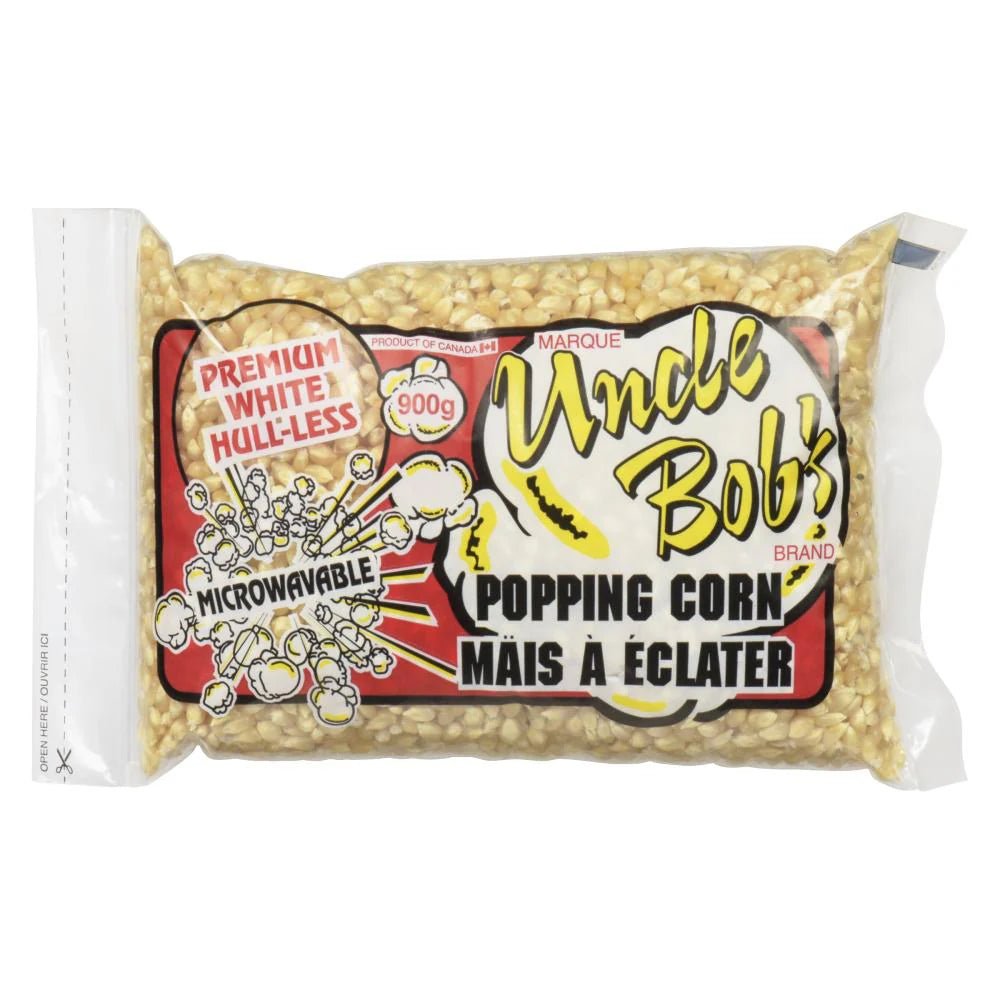 White Hull - less Popcorn Kernels (900g) | Uncle Bob's